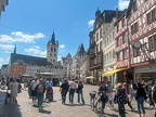 Hauptmarkt (Main Market) with the Trier Cathedral in the background.